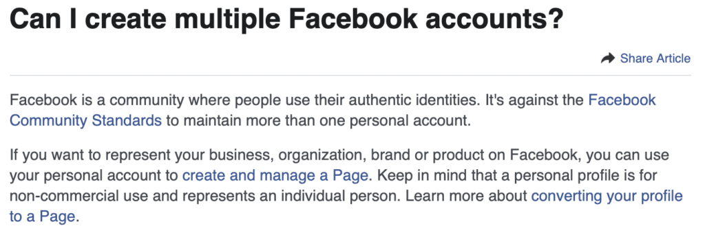 Should Your Facebook Business Page Share A Login With (Be Created By) Your  Facebook Profile? - Business 2 Community