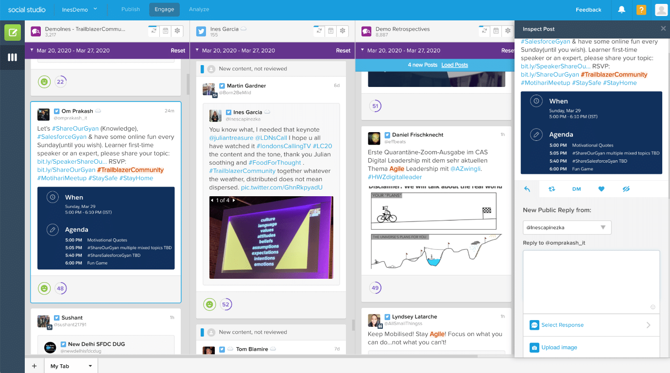 Salesforce Social Studio screenshot