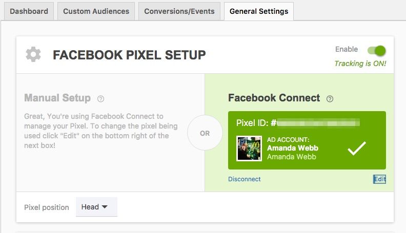 Give Pixel Caffeine access to your Facebook account
